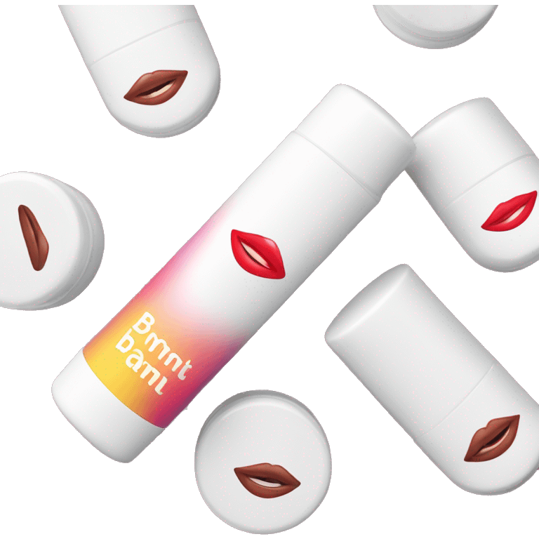 lip balm with label emoji