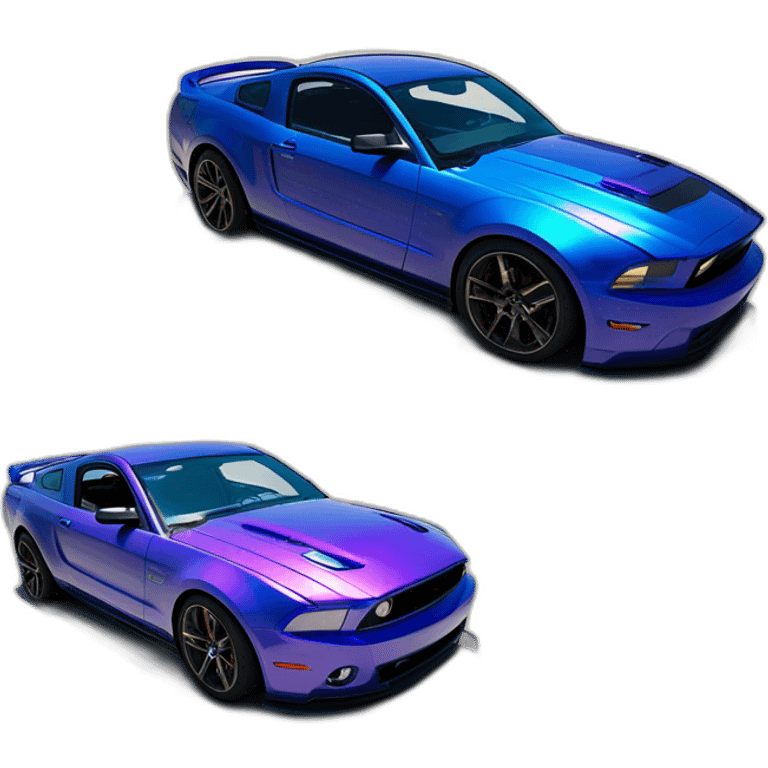 Mustangs gt 2010 décapotable color purple and blue mix they emoji