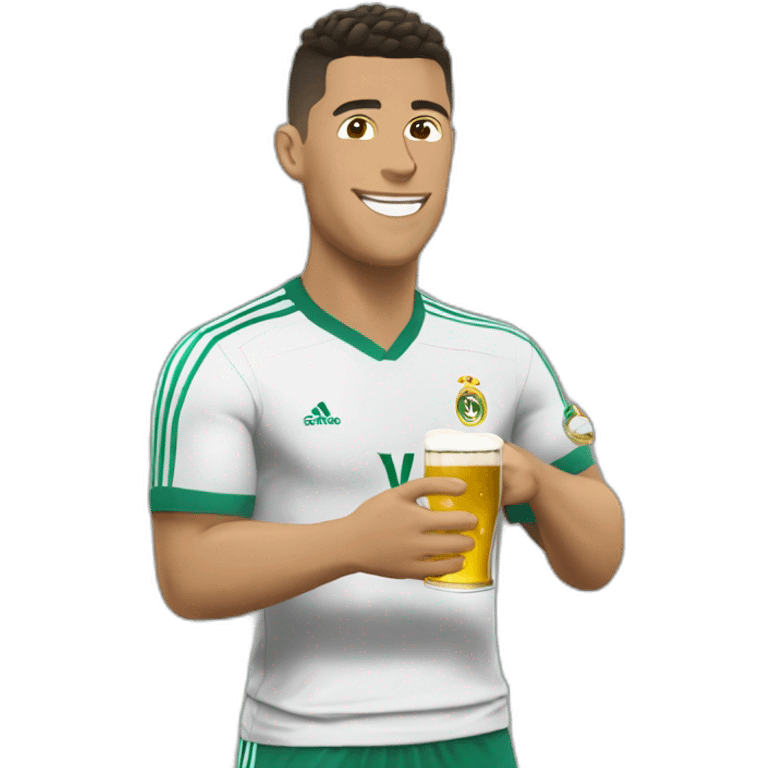 Ronaldo qui boit une bière emoji