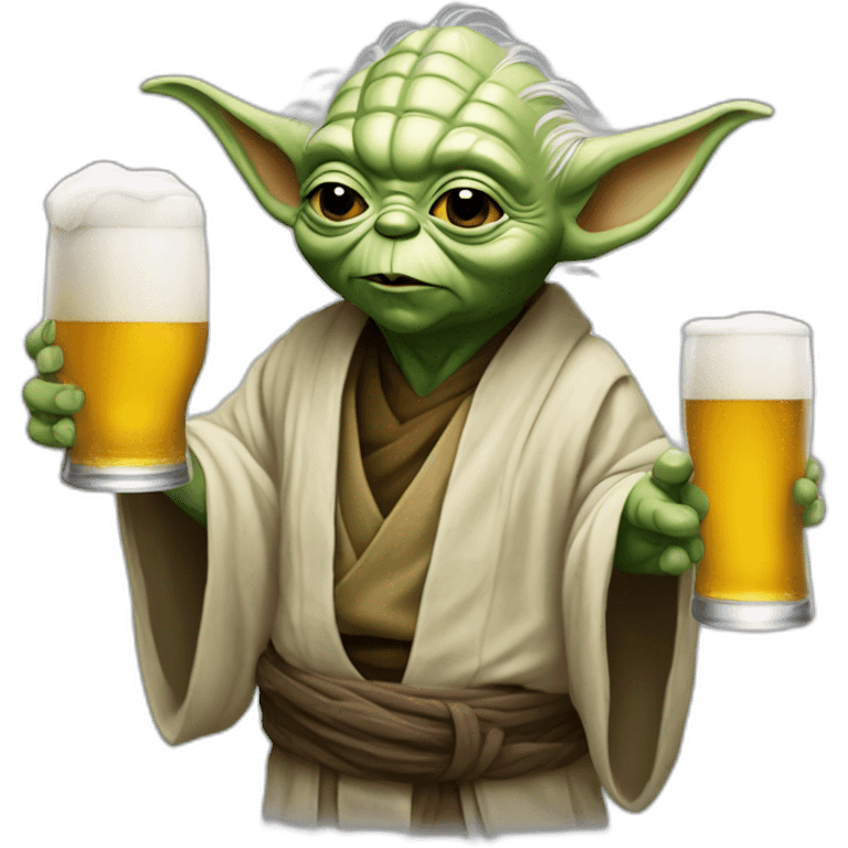 Yoda boit de la bière emoji