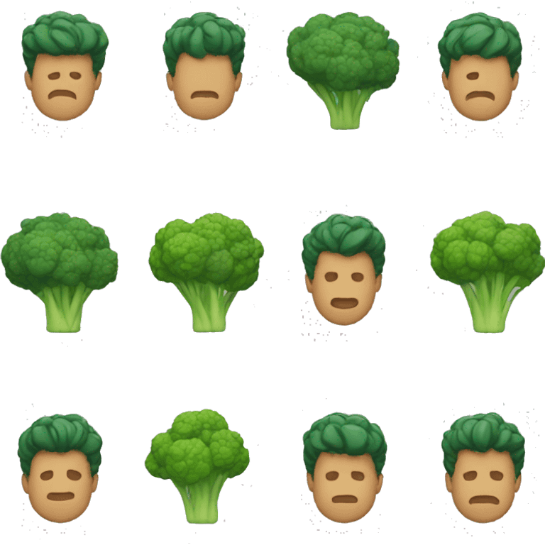 Man with brokkoli hair emoji