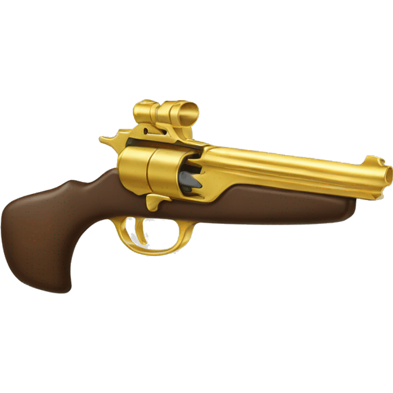 A bow with a gold gun  emoji