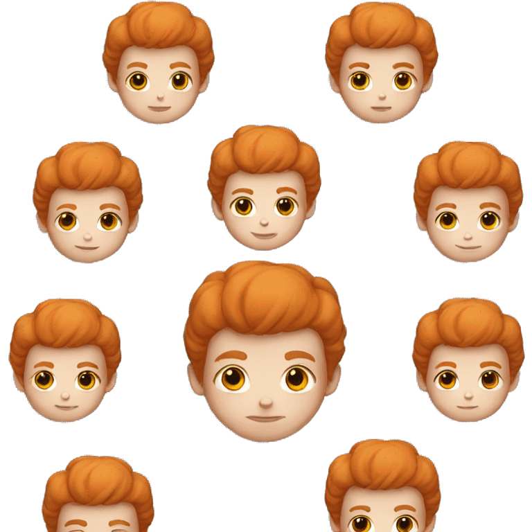 boy with ginger hair in memoji style emoji