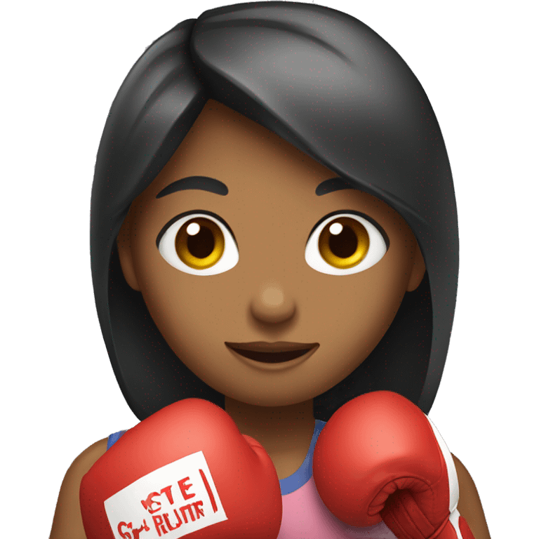 girl holding boxing gloves  emoji