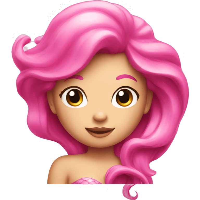 mermaid in pink fin emoji