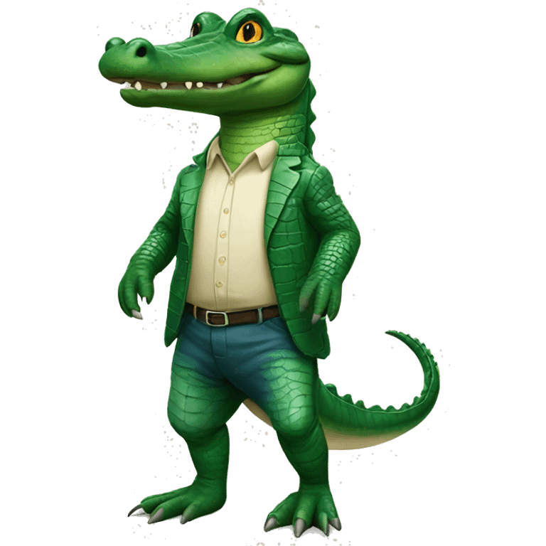 Realistic full body alligator  emoji