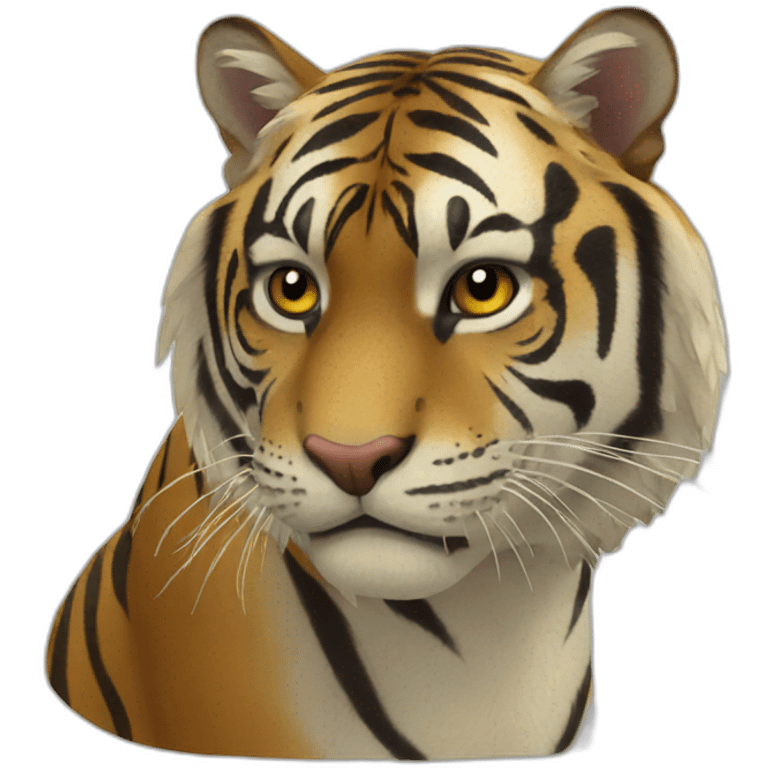 Tigre qui fait caca emoji