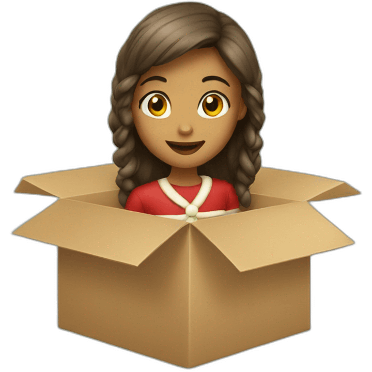 christmas girl in the box emoji