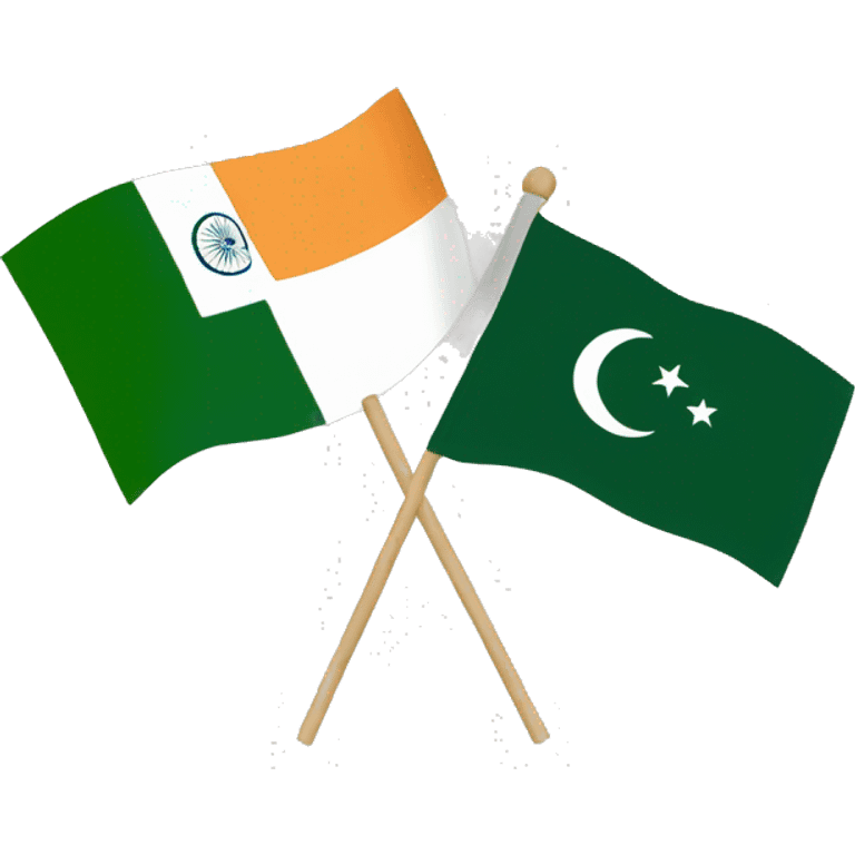 Indian and Pakistani flag combined emoji