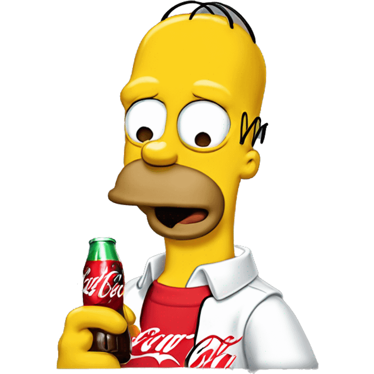 Homer simson qui boit un coca cola emoji