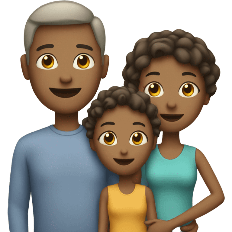 A family emoji with two adults and a child holding hands.  emoji