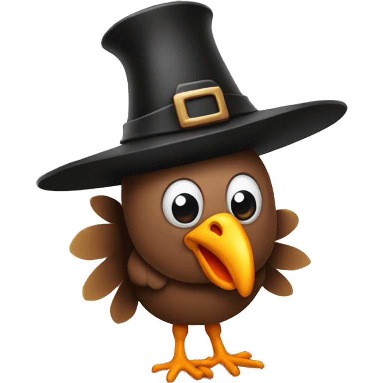 turkey wearing a pilgrim hat  emoji