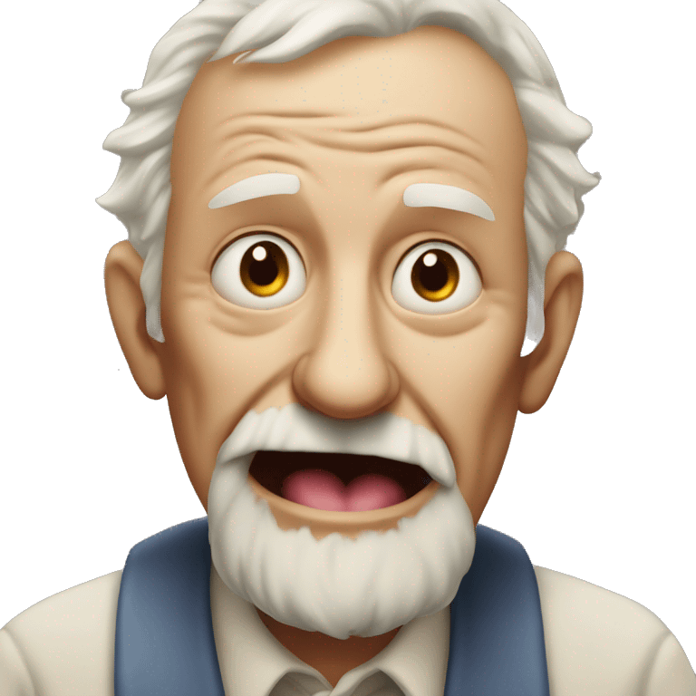 old man with slobber coming out of his mouth and with a heart saying I love sadye emoji