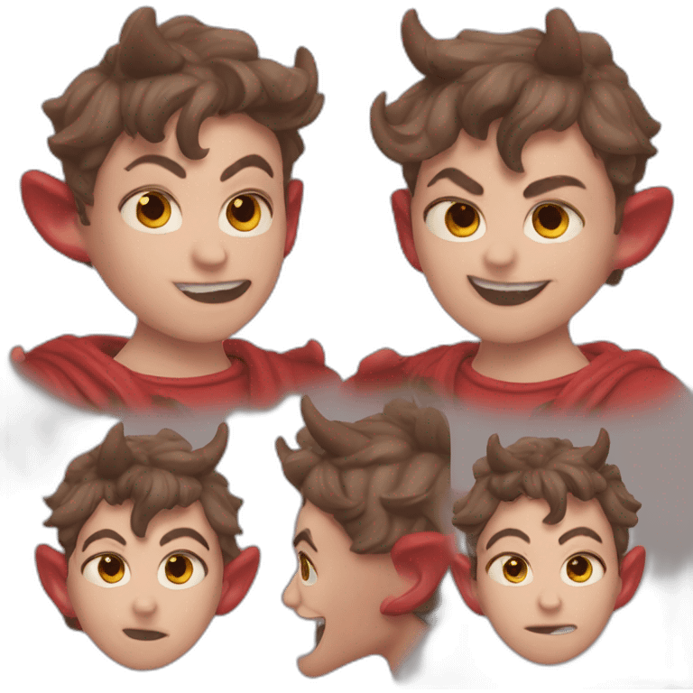 One boy Chuky realistic devil emoji