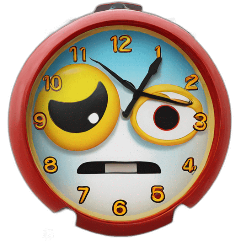 Funny superheroes modern alarm clock for kids emoji