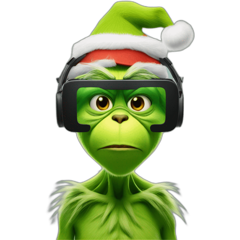 Grinch in vr headset emoji