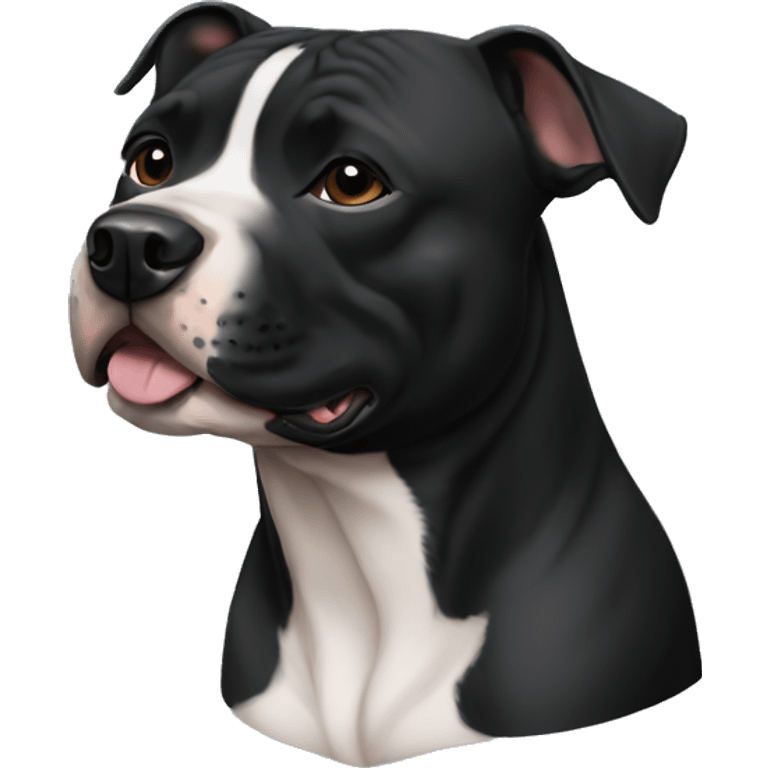 staffordshire bull terrier all black emoji