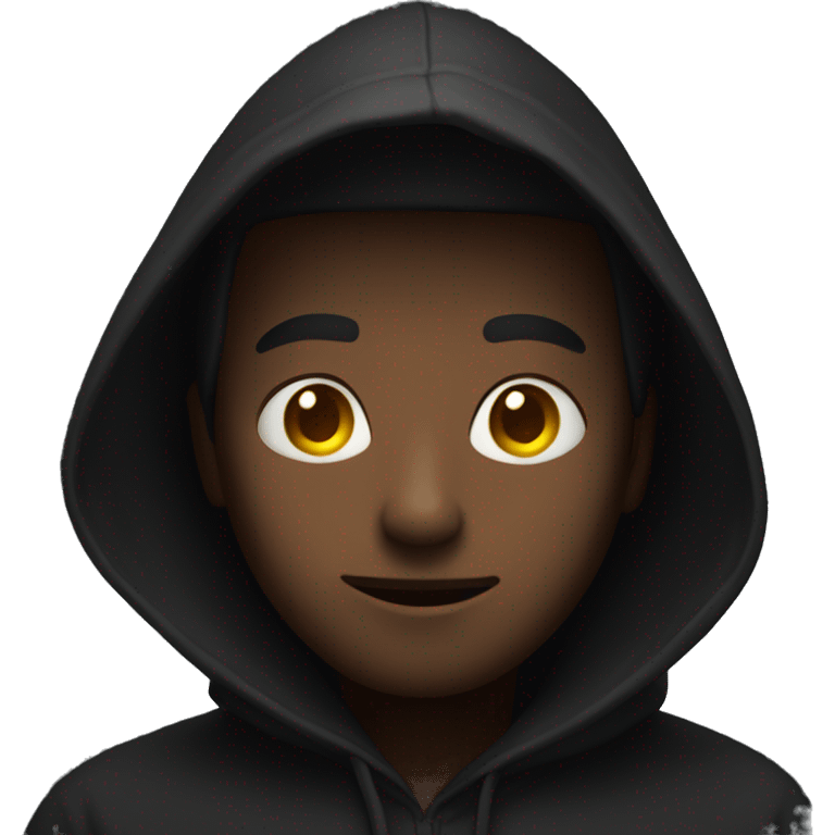 a guy with a hoodie in the dark  emoji