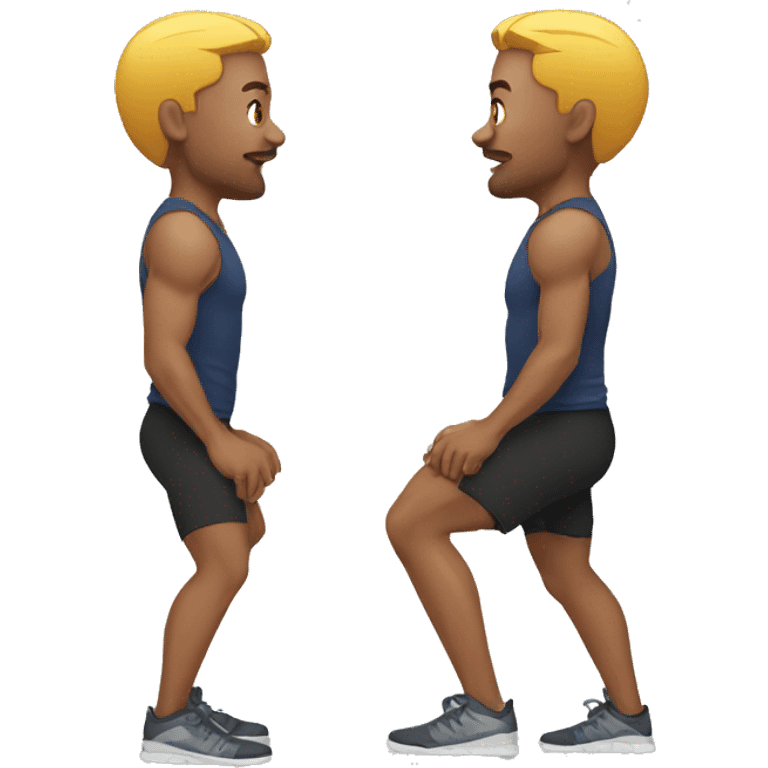 man doing squats  emoji