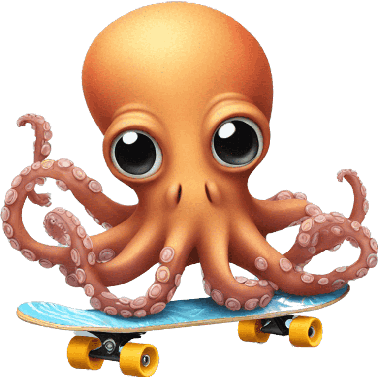 Octopus on a skateboard emoji