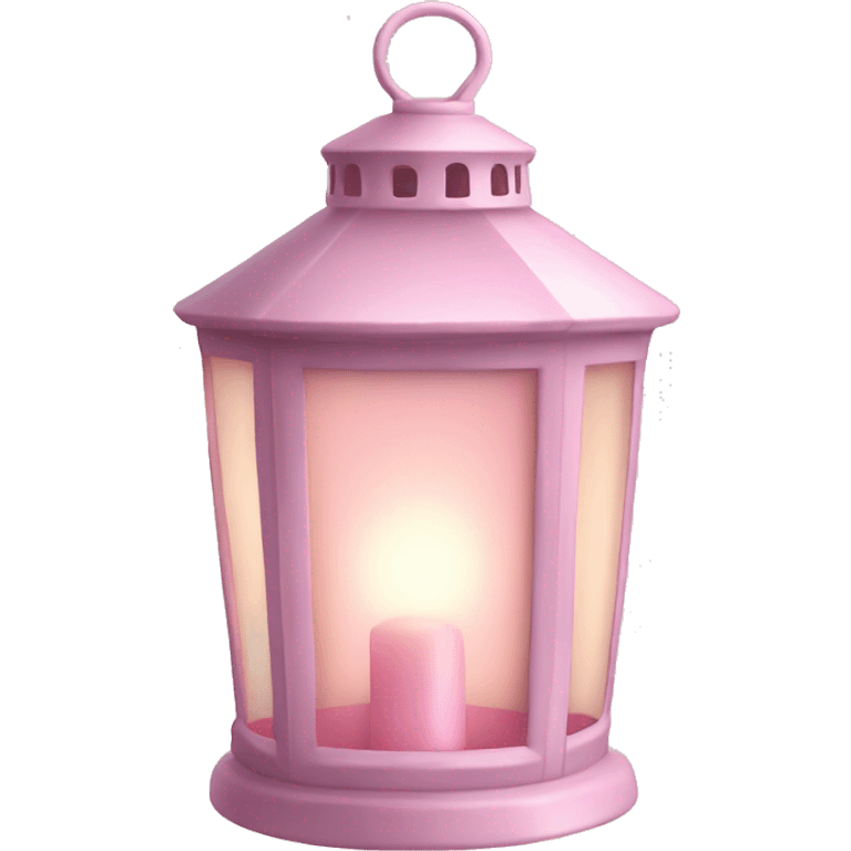 pastel pink christmas lantern emoji