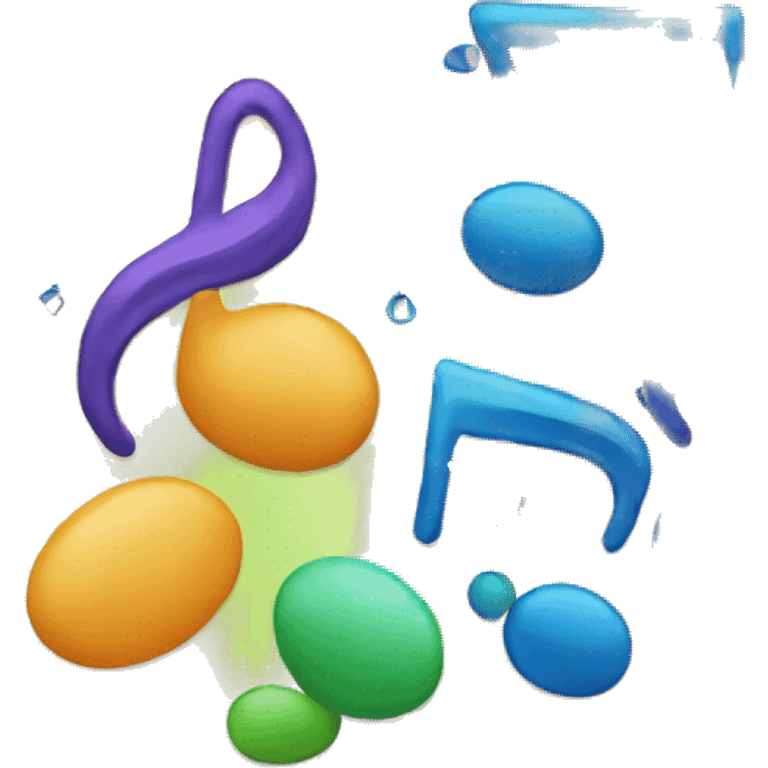 Happy Birthday with music notes emoji