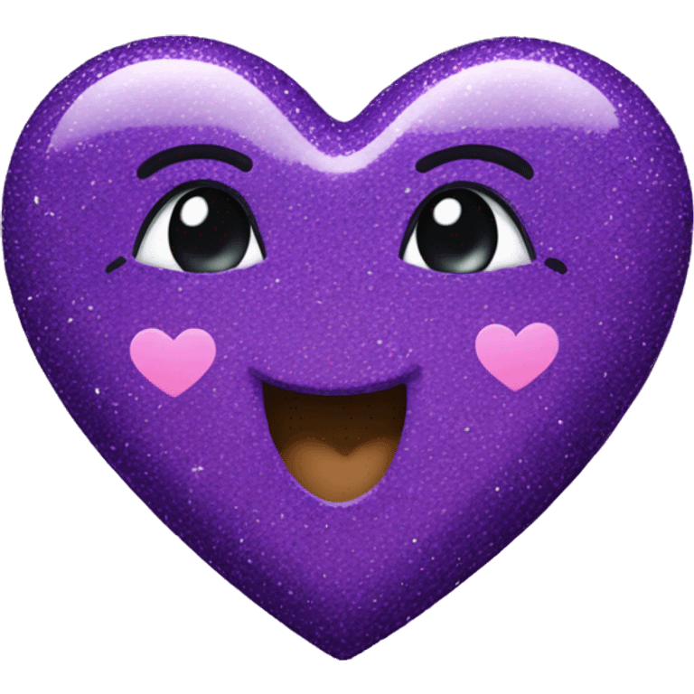 Purple Heart with glitter  emoji