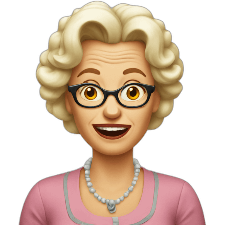 Crazy woman in ger 50s emoji