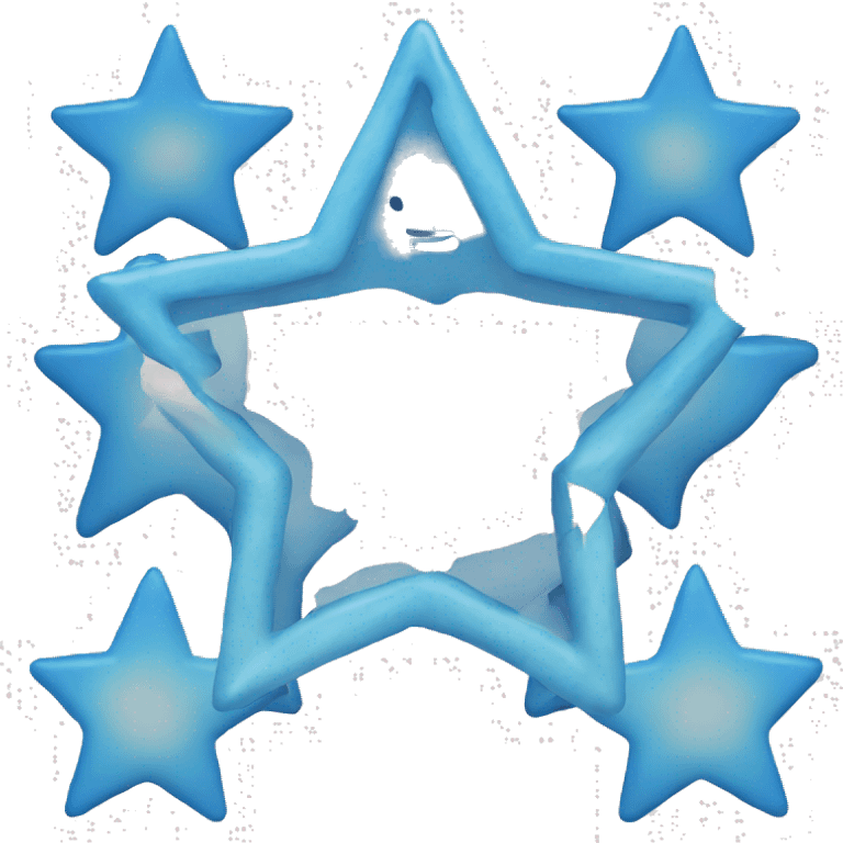 a blue shinning star with 4 ends emoji