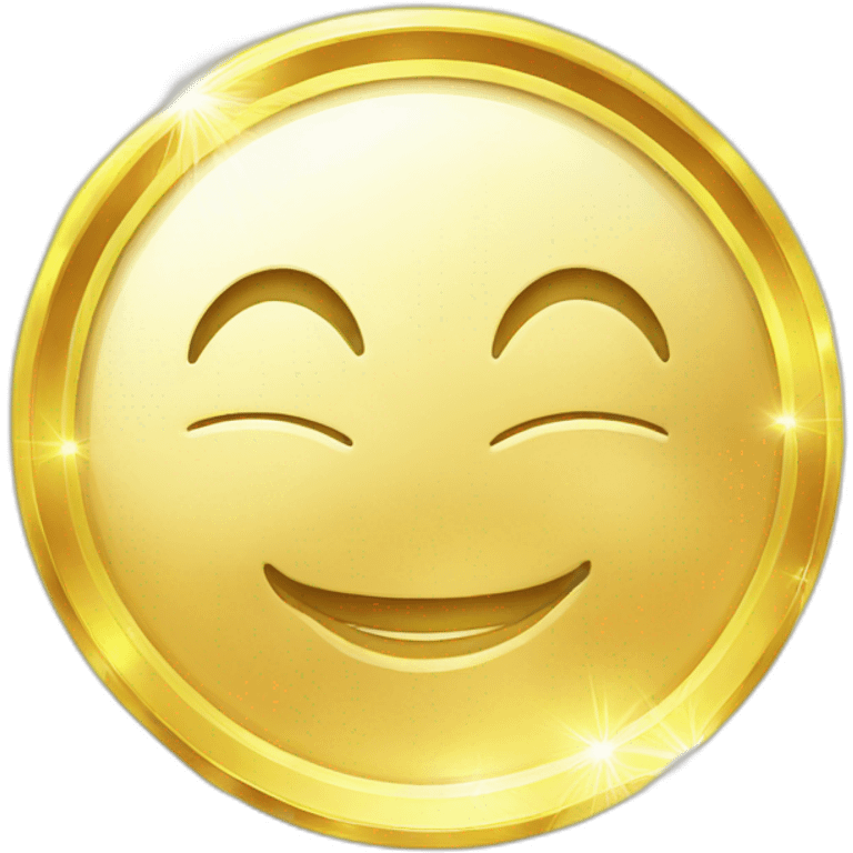 Shiny Golden Coin Sparkling emoji