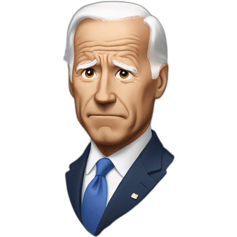 sad half body biden emoji