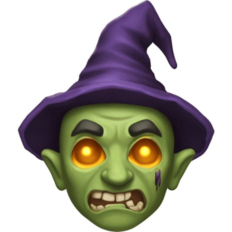 half-orc male wizard necromancer pumpkin emoji