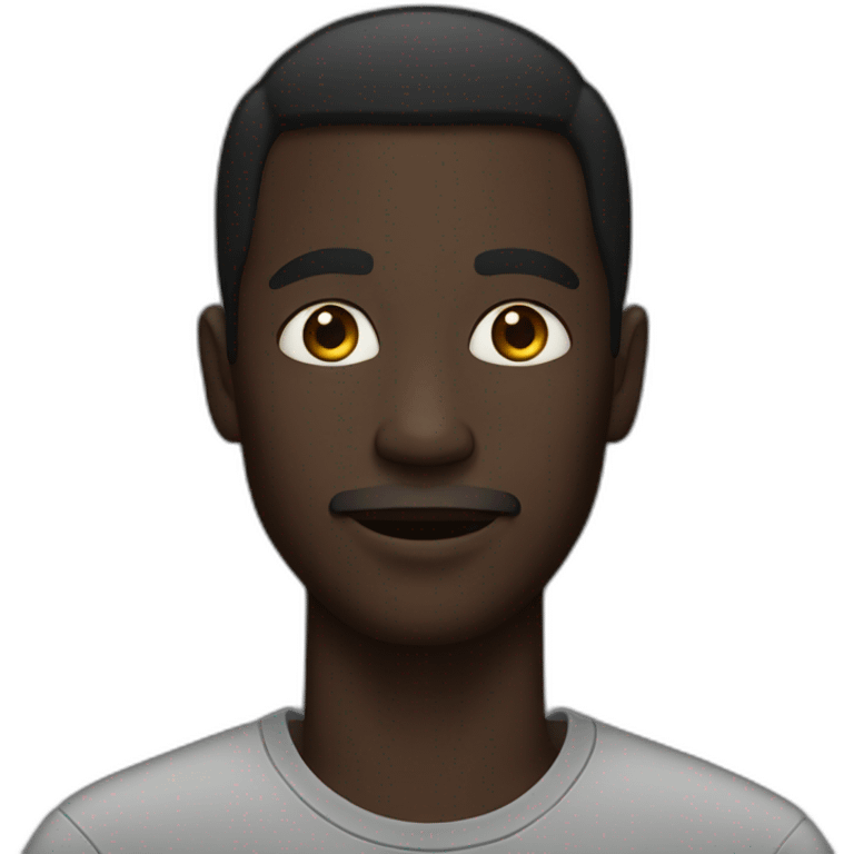 a dark skinned man emoji