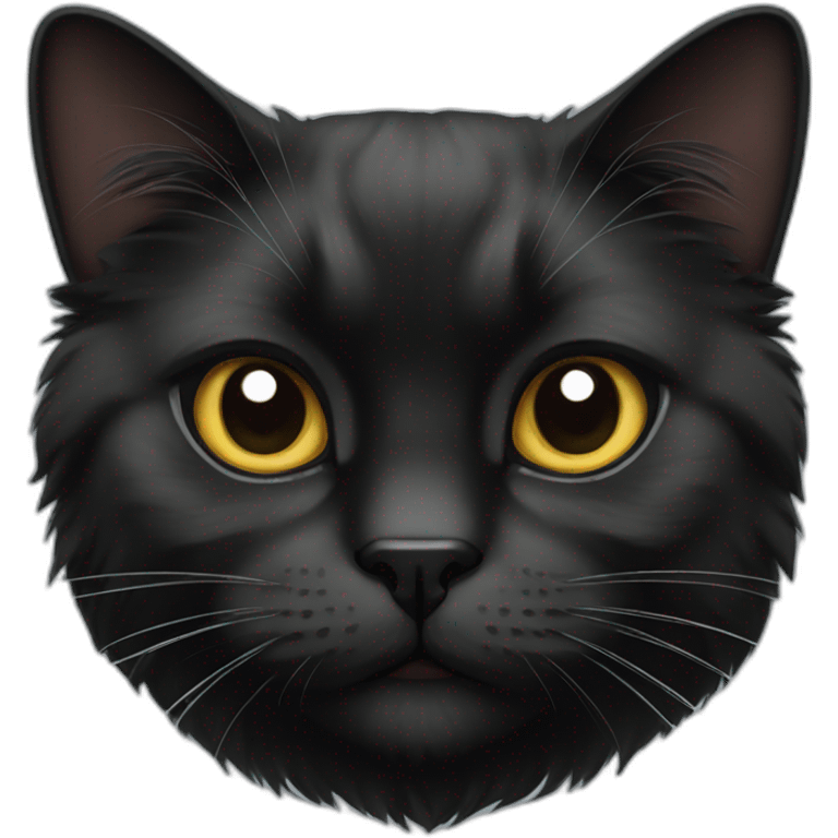 persian black cat emoji