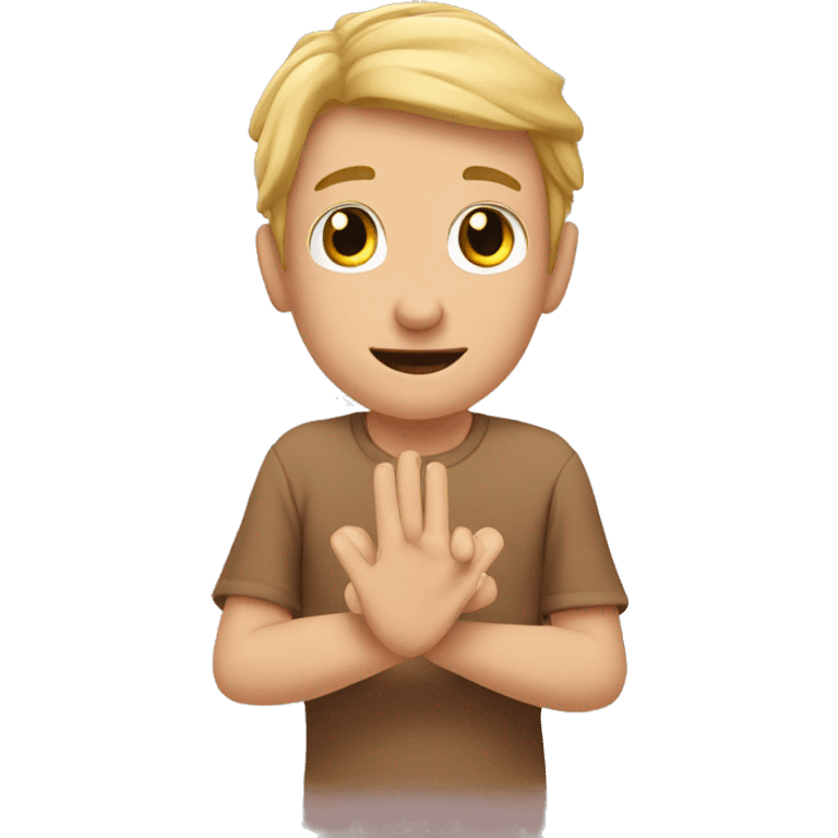 A human with to hands on the left and right side (the hands symbol are 👈👈  emoji