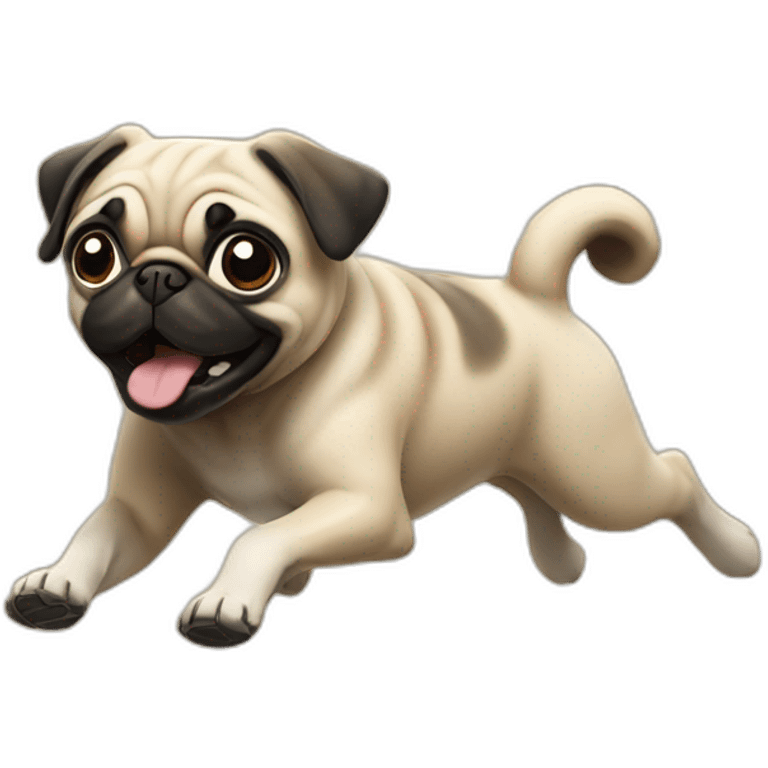 Pug running emoji