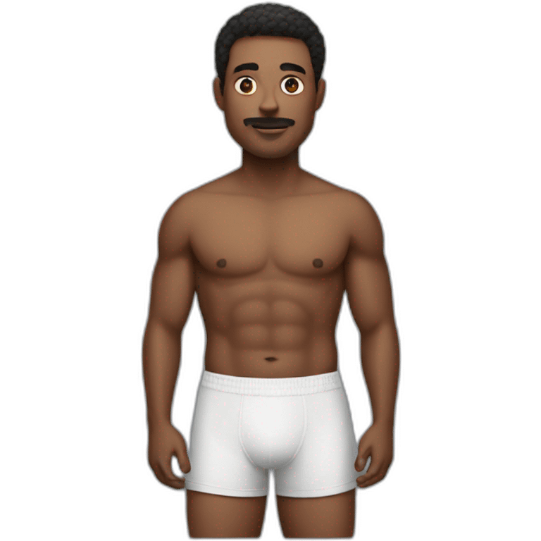 a man with a shape of a round in his boxers emoji