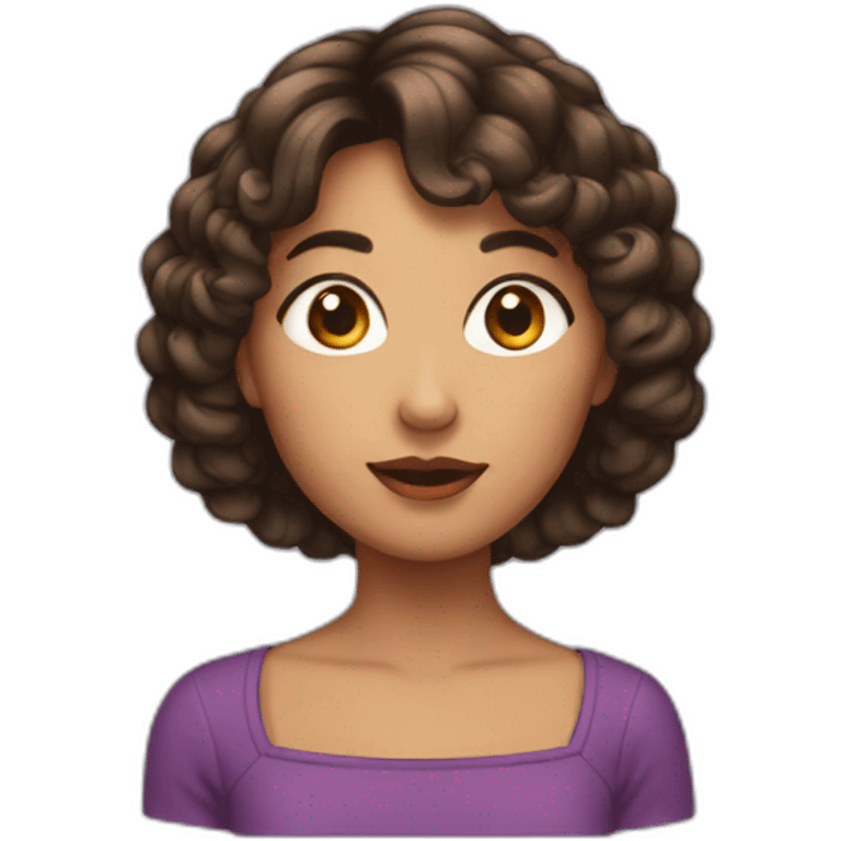 Fille cheveux court emoji