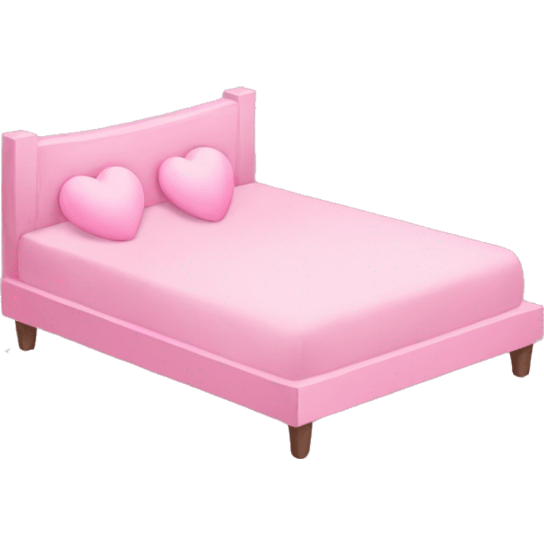 Pink heart shaped bed  emoji