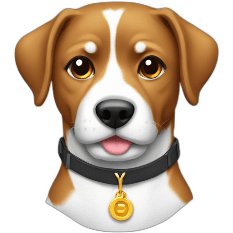 dag with collar emoji