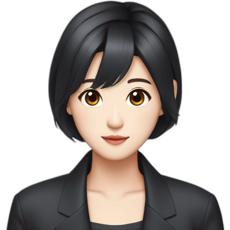 Kim jisoo idol with little short hair emoji