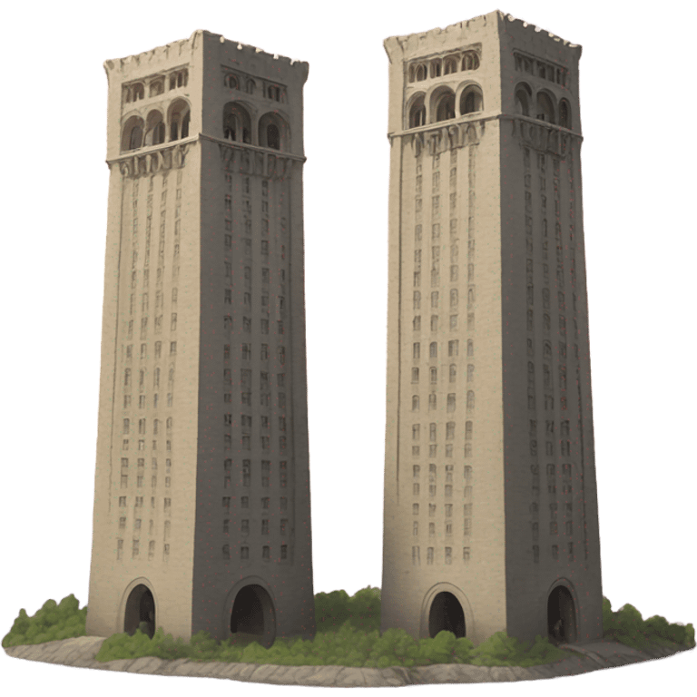 Two towers next to each other emoji