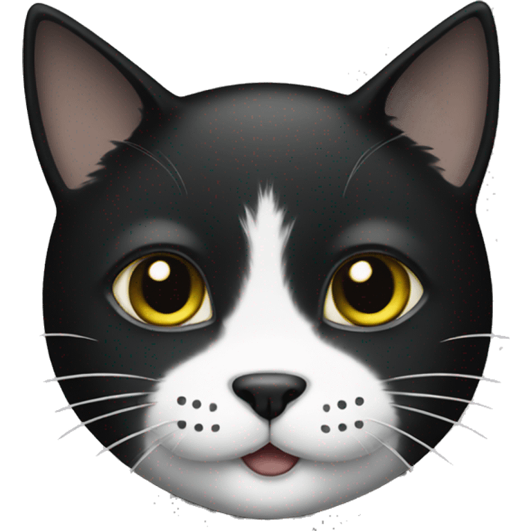 Black cat with white dots emoji