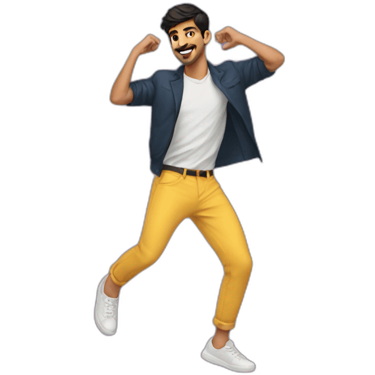 Dhruv Rathee dancing emoji