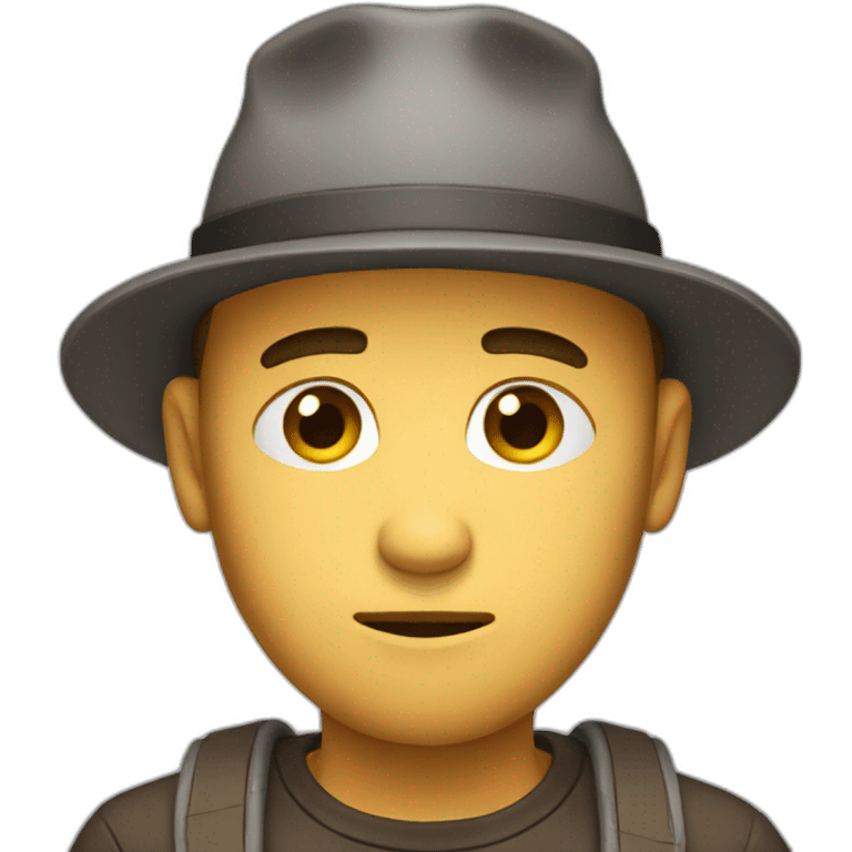 guy with hat sad emoji