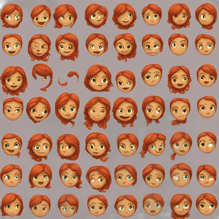 Cute female red-head emoji