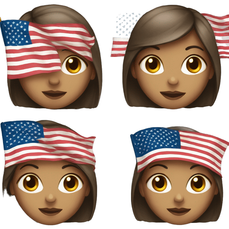 girl american flag emoji