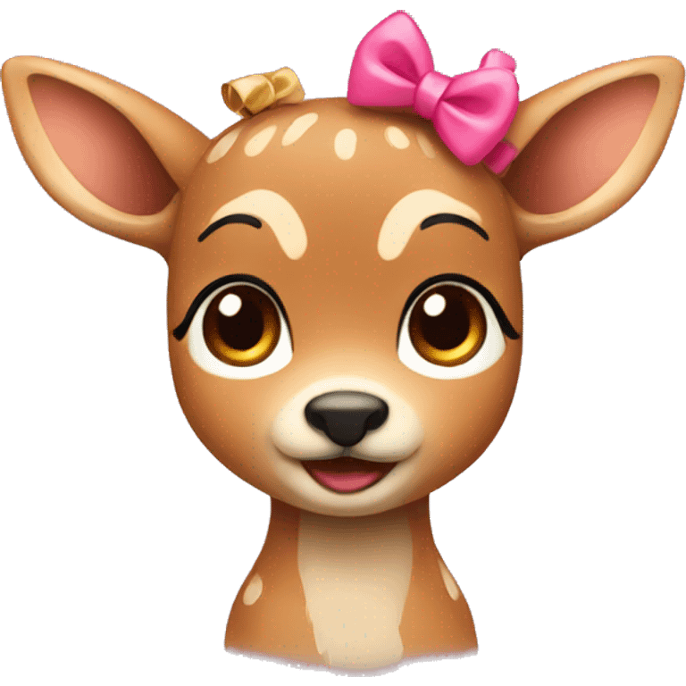 fawn with a bow emoji