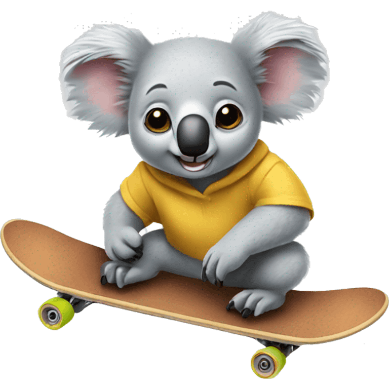 Koala on skateboard emoji