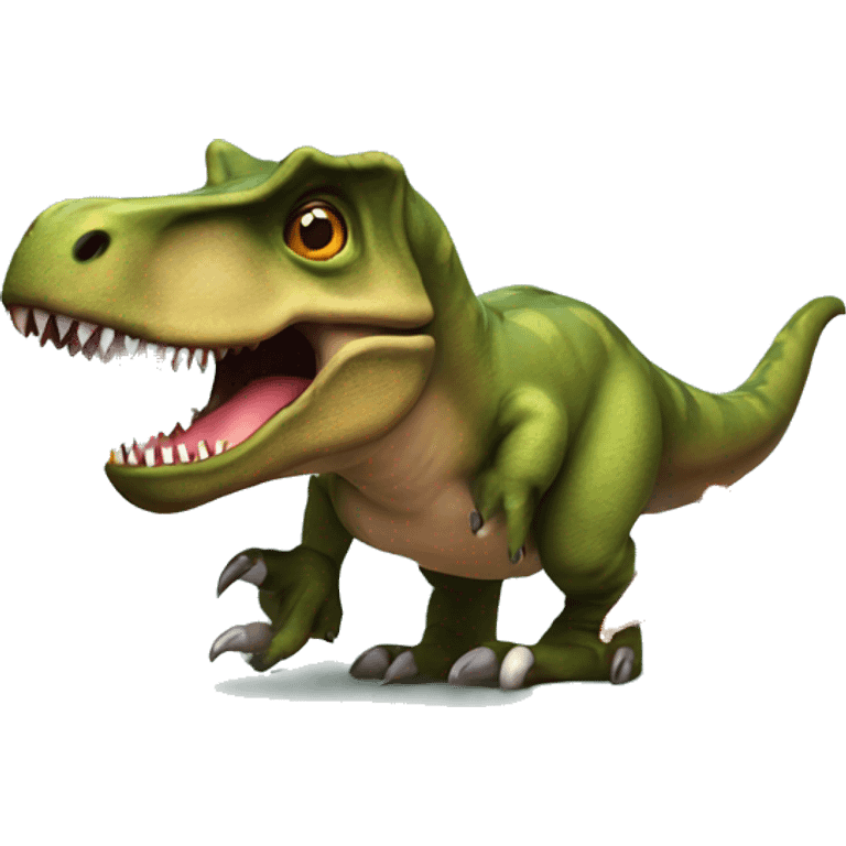 T-Rex eating pizza emoji